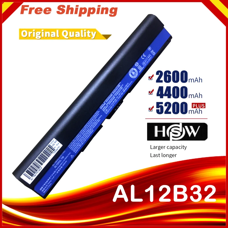 Аккумулятор HSW 14 8 в для Acer Aspire One 725 756 TravelMate B1 B113-E B113-M-6460 C7 C710 AL12A31 AL12B31 AL12B32 быстрая