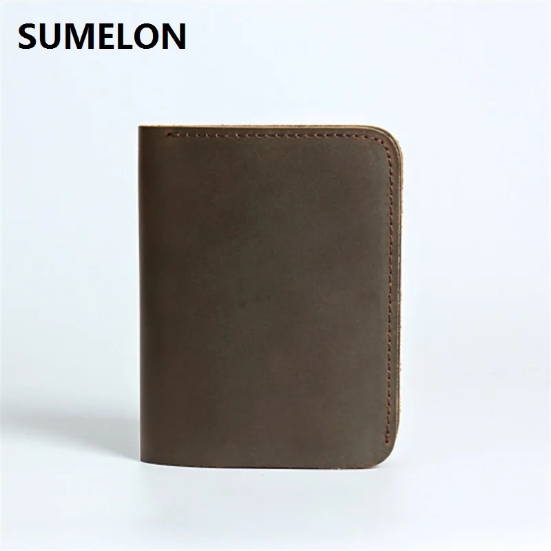 100% натуральная кожа мужские кошельки Вертикальный стиль Crazy Horse коровья новейший