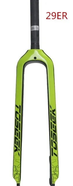 29er yellow TOSEEK ультра-светильник Mtb углеродная вилка 2" /27,5"/2" коническая углеродная вилка для горного велосипеда аксессуар для велосипеда - Цвет: 29er yellow