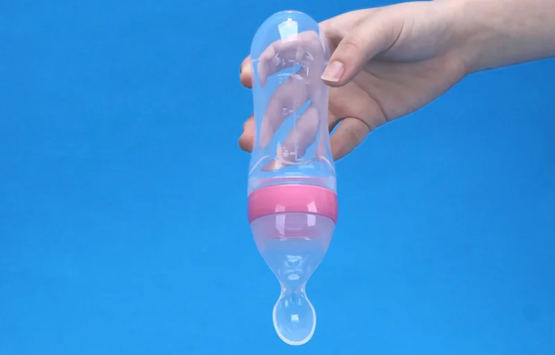 Специальное предложение Cucharas Para Для Bebes 90 мл новая силиконовая детская ложка Boon тренировочный совок для кормления рисовая бутылочка для каши ложки