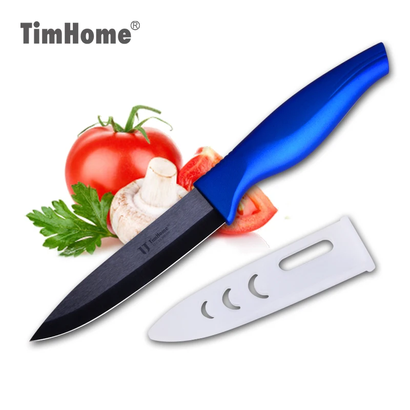 Timhome 4 дюймовый Керамический нож для пилинга с крышками искусственный