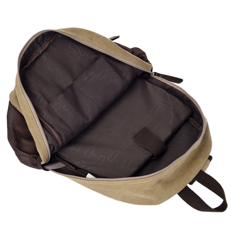 Винтаж хлопок холст рюкзак для Для женщин Мода PU кожа этикетка большой Ёмкость