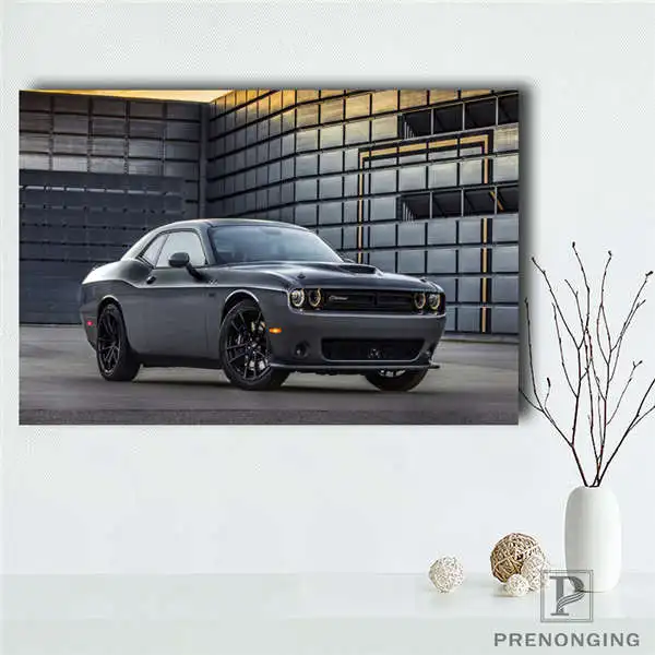 Бургундия Холст постер из шелковой ткани P0482 DODGE CHALLENGER тюнинг пустынный автомобиль постер с автомобилем большой тонкий#190114@ 06 - Цвет: Бургундия