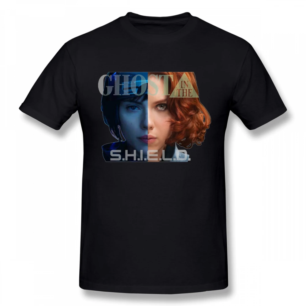 Мужская футболка Ghost In The Shell S.H.I.E.L.D. Футболка с рисунком в стиле аниме | одежда
