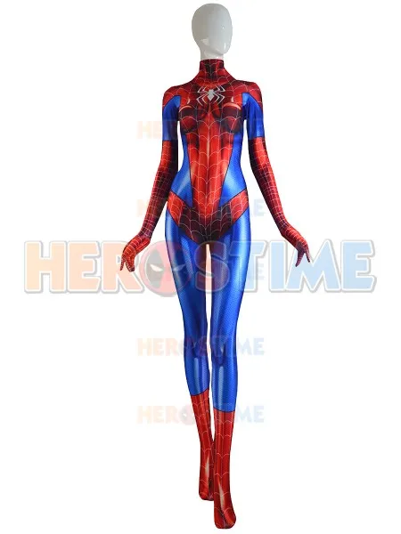MJ Джейми паук костюм 3D принт спандекс Мэри Джейн Девушка Паук зентай Косплей
