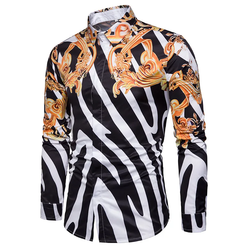 Мужская хлопковая рубашка с длинным рукавом Повседневная дышащая в британском