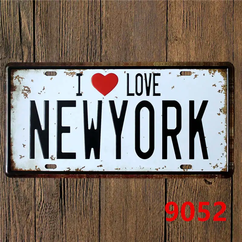 15*30 см I Love Paris/London/Newyork винтажный знак металлический художественный постер