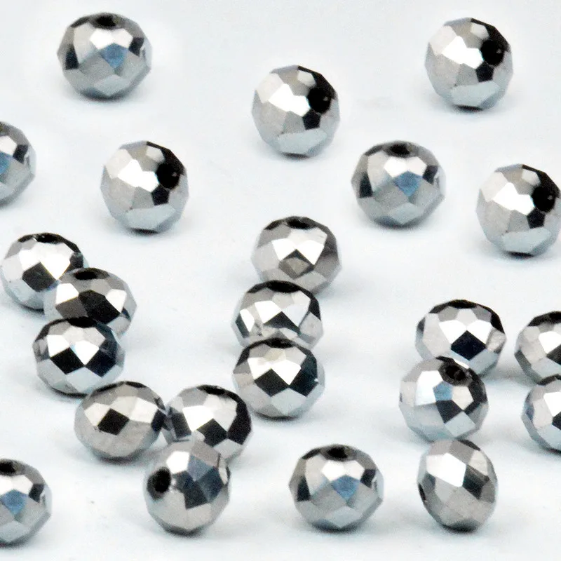 50 шт. бусины разделители для браслетов|bead spacers|faceted rondelleglass crystal beads |