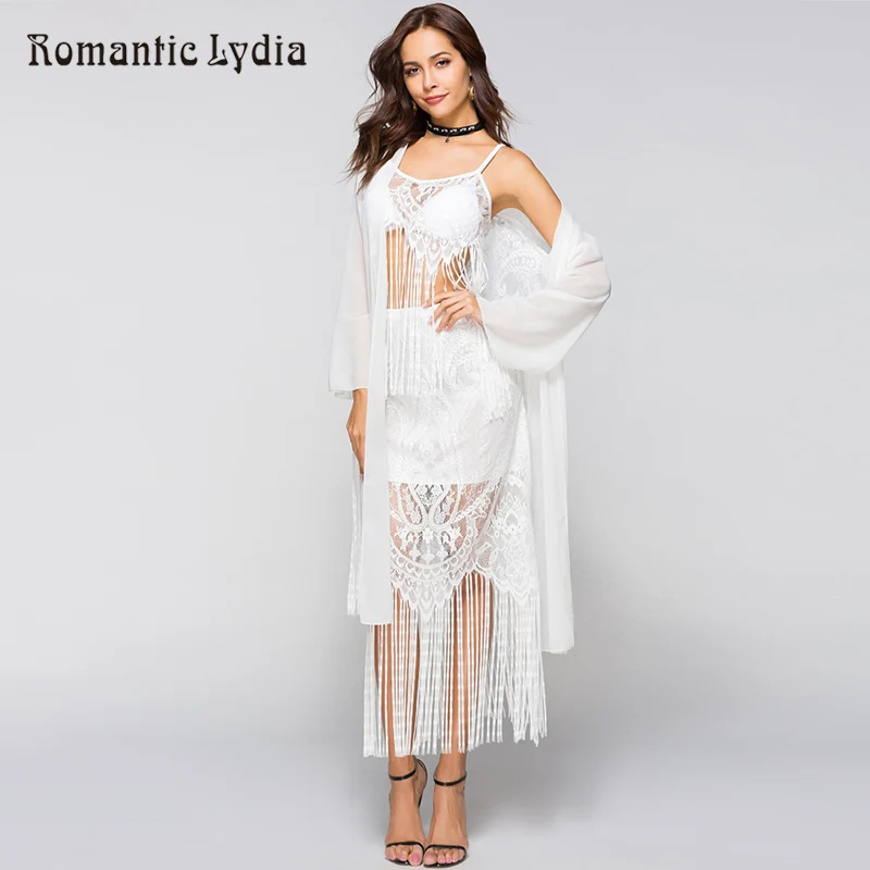 Solid Cardigan Women Chiffon Blouse Shirts Sexy Beach Long Femininas Blusas kimono Female | Женская одежда