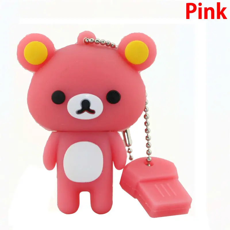 Прекрасный накопитель Rilakkuma Медведь стиль USB флешка memory stick U диск 4ГБ 8ГБ 16ГБ 32ГБ 64ГБ 128 ГБ