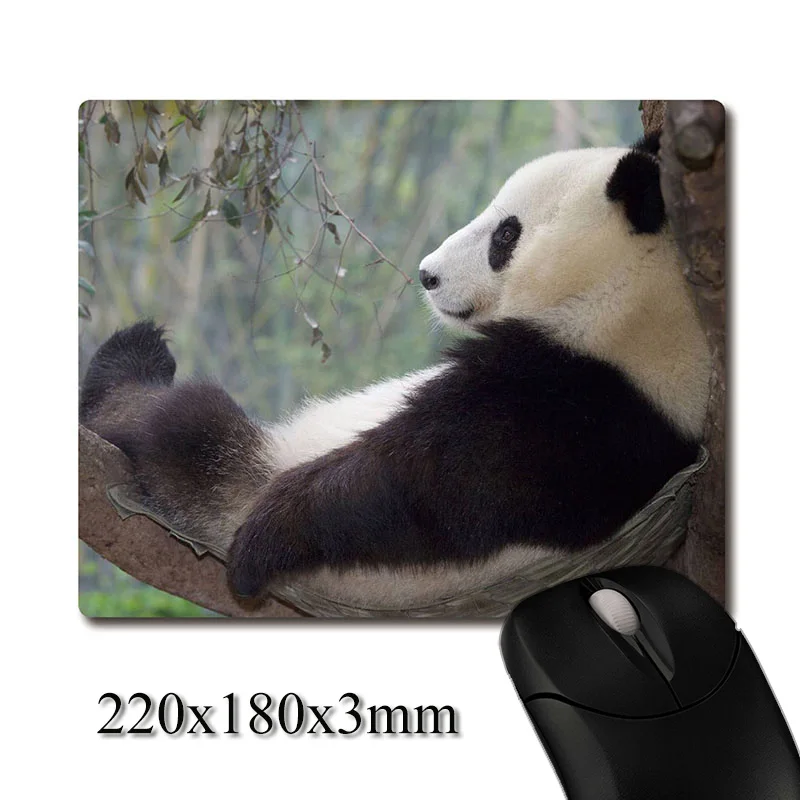 Крутая панда на ветке с принтом тяжелая плетеная нескользящая резиновая подставка под мышь для офиса подставка для мывечерние подарки на вечеринку 220x180x3 мм