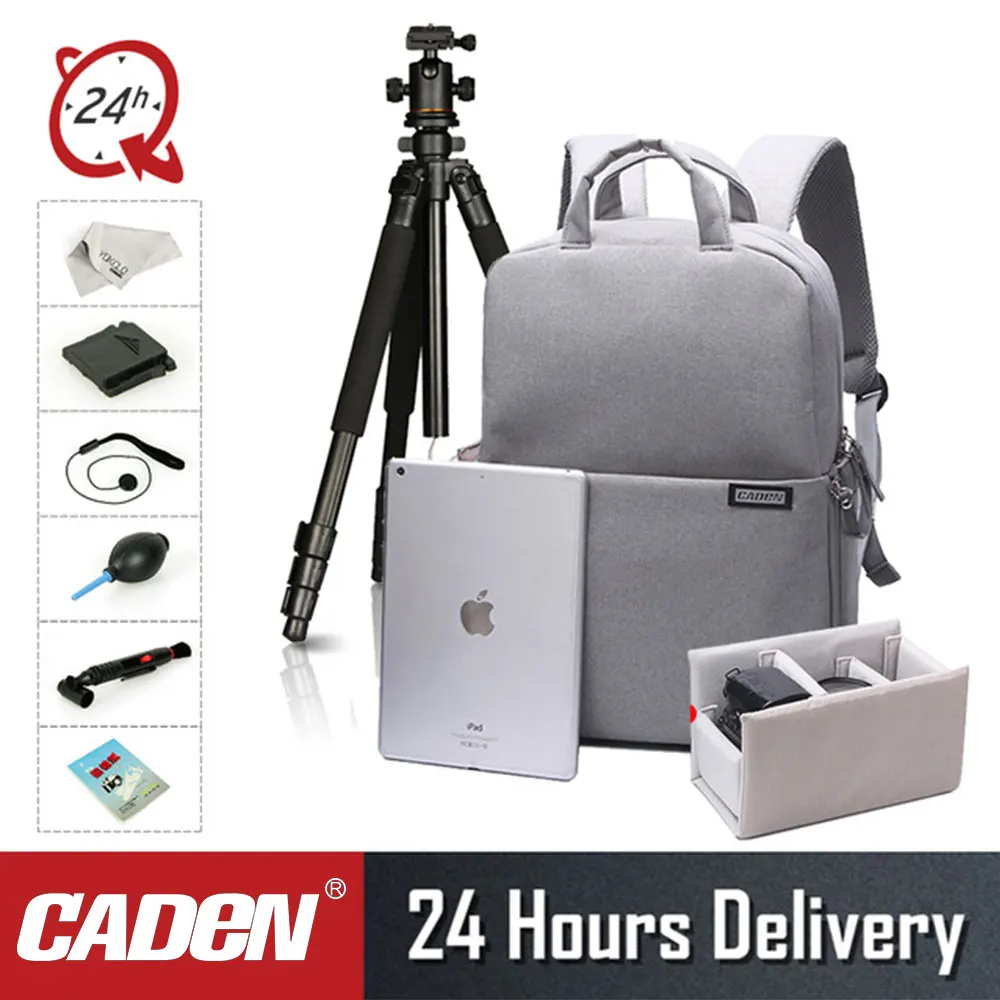 CADeN Dslr камера сумка водонепроницаемый фото рюкзак плечо ноутбук 14 &quotЦифровая и