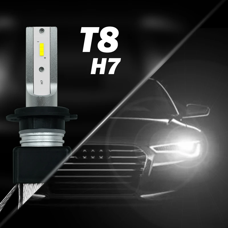 TUINCYN 1 пара H4 H1 H7 H8/H9/H11 HB3/9005 HB4/9006 автомобилей светодио дный лампы противотуманные фонари без вентилятора 6000 К 14000LM 120 Вт безвентиляторный светодио дный лампы