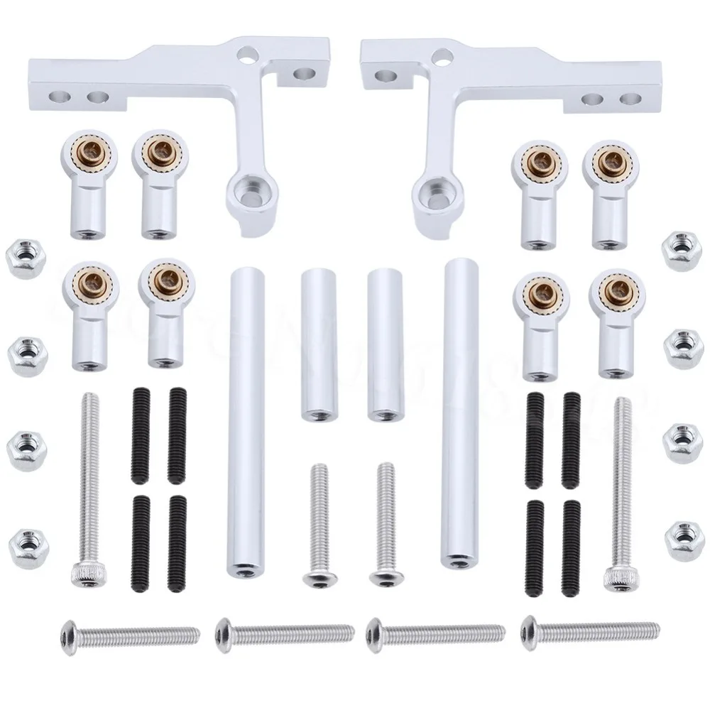 Aluminum Alloy Adjustable Suspension Links Metal Rod End Set For 1/10 Tamiya CC01 RC Crawler Car OP Parts | Игрушки и хобби