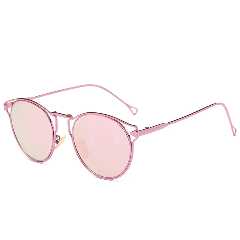 

2017 Hollow Arrow rose cat eye women Sunglasses round Brand Designer ladies Sun Glasses for Women retro De Sol Feminino Gafas