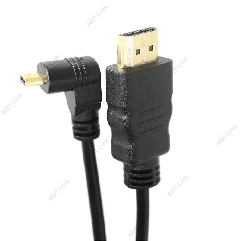 Micro HDMI кабель вверх и вниз влево вправо Угловой 90 градусов к 50 см для цифровой