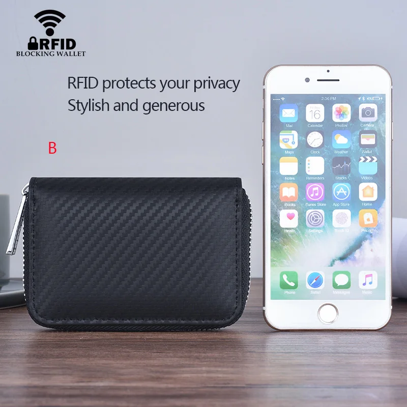 KEEBREAK RFID Анти-магнитный большой емкости держатель для карт Кожаный карточный посылка карбоновая карточка бумажник визитница Дорожная карта сумка