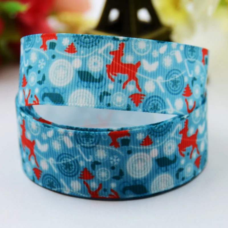 

7/8'' 22mm,1" 25mm,1-1/2" 38mm,3" 75mm Christmas Cartoon Character printed Grosgrain Ribbon party decoration X-00509 10 Yards