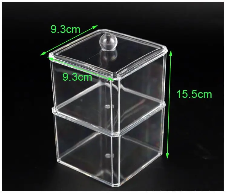 Cotton pad box Прозрачный косметический перламутровый органайзер, коробка для хранения прозрачных ювелирных изделий, косметическая Подставка для хранения губной помады, косметический держатель для кистей - Цвет: Cotton pad box