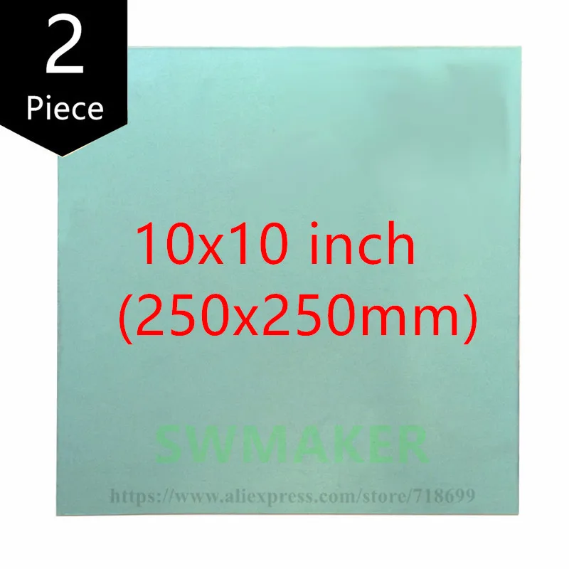 2pcs PEI Sheet 10x 10 inch (i.e 250x250mm) 3D Printer Build Surface Polyetherimide | Компьютеры и офис