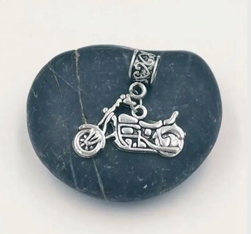 Тибетский посеребренный спортивный тематический мотоциклетный гоночный