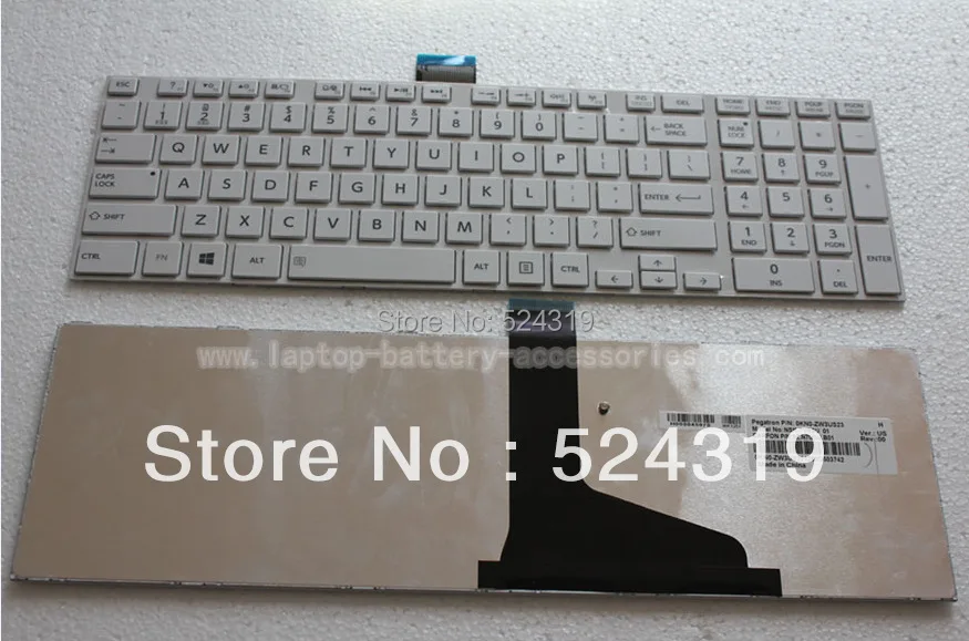 Новая клавиатура для ноутбука Toshiba C850 C855 C870 C875 L850 L855 L870 L875 белая|laptop keyboard|for