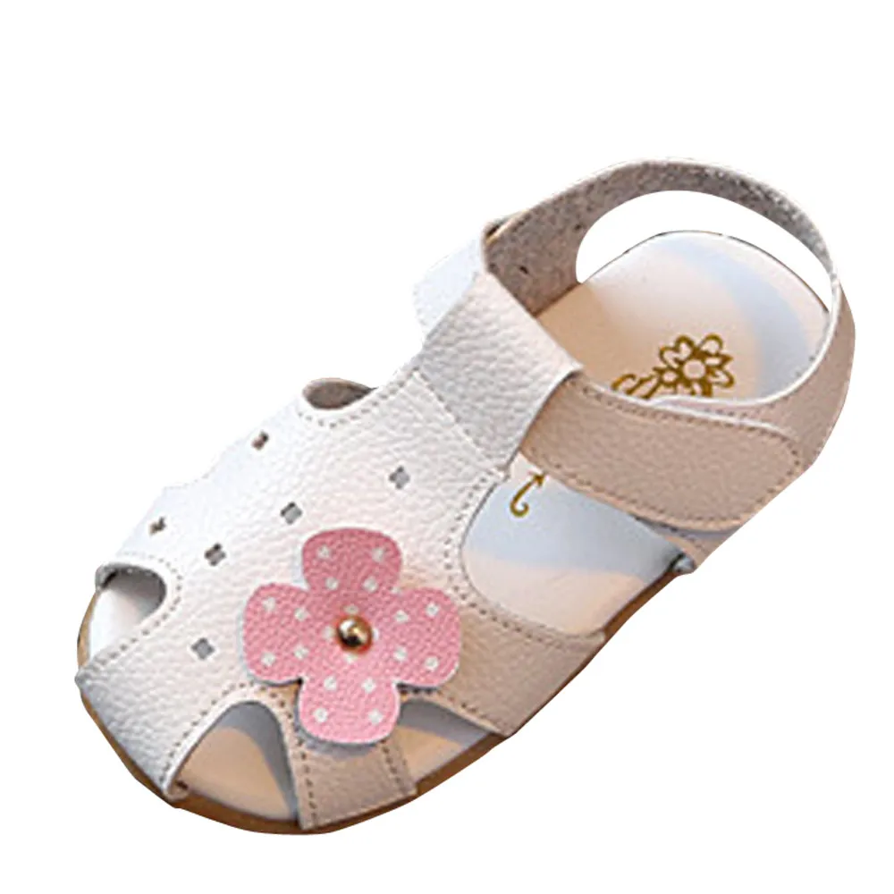 White Kids Shoes For Girl First Walkers Summer Baby Kids Fashion Sneaker Children Boys Girls Flower Casual Shoes sandalias bebe - Цвет: White