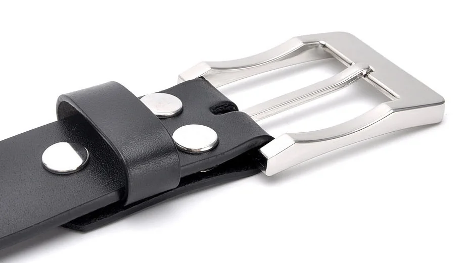 Ремень из натуральной кожи, роскошный однотонный ремень, мужские ремни для одного слоя, кожаный мужской ремень с пряжкой, черный, коричневый цвет, классический кожаный ремень
