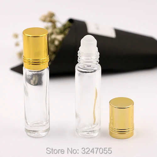 8ml40шт/партия Высококачественная пустая стеклянная бутылка для духов с золотой