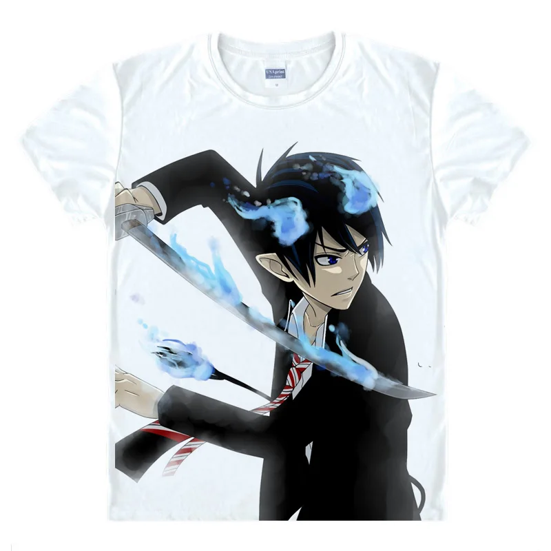Туфли для косплея Blue Exorcist футболки мульти стиль короткий рукав рубашки Ao no Ekusoshisuto