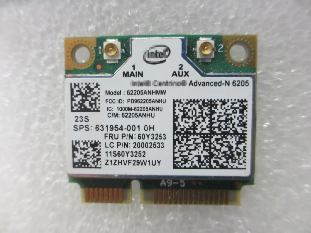 Новая карта беспроводного адаптера Advanced N Wi Fi 6205 62205ANHMW для HP SPS 631954 01|Сетевые карты|