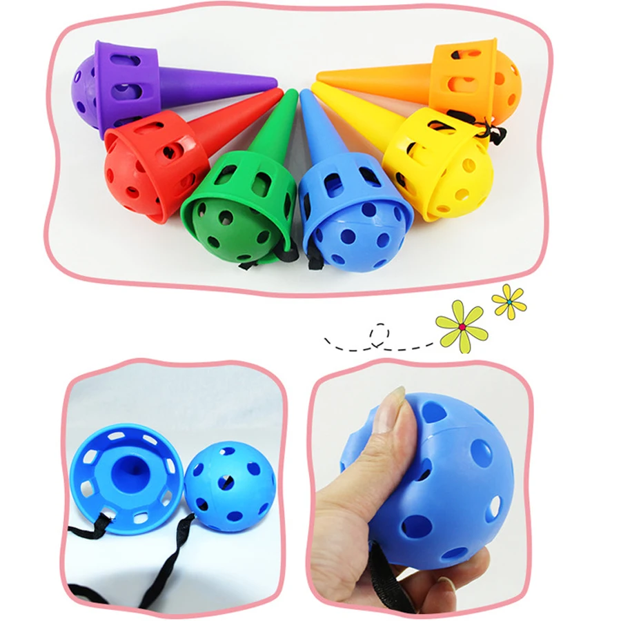 Дети начать поезд Kendama координата ловить мяч веселье наружные спортивные игрушки