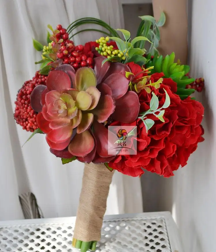 Handmade искусственный цветок свадебный невесты с цветами в руках lubai суккуленты