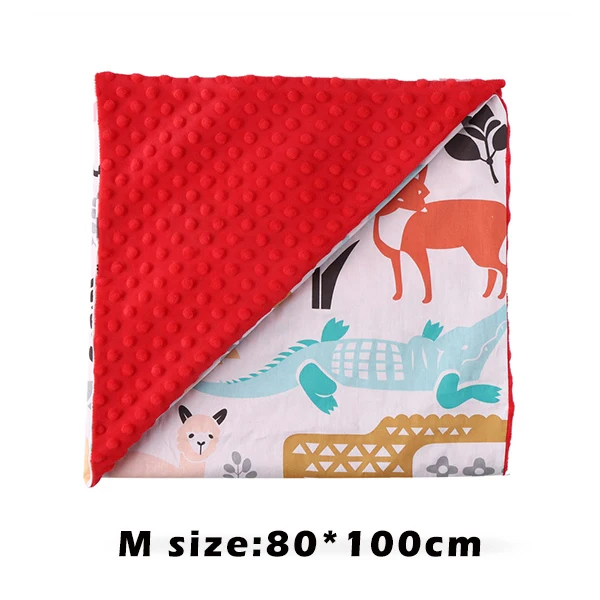 c 80X100CM Newborn Baby Blanket Infant Bebe Polar Dot Swaddle Wrap Envelope Blankets For Kids Baby Cartoon Blankets Bedding - Цвет: c 80X100CM