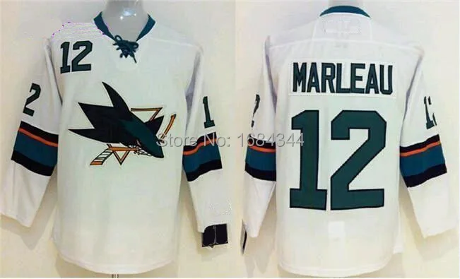 Cheap San Jose Sharks #12 Patrick Marleau Jersey Home Teal Road White Alternate Third Black Stitched Jerseys Free shipping | Спорт и