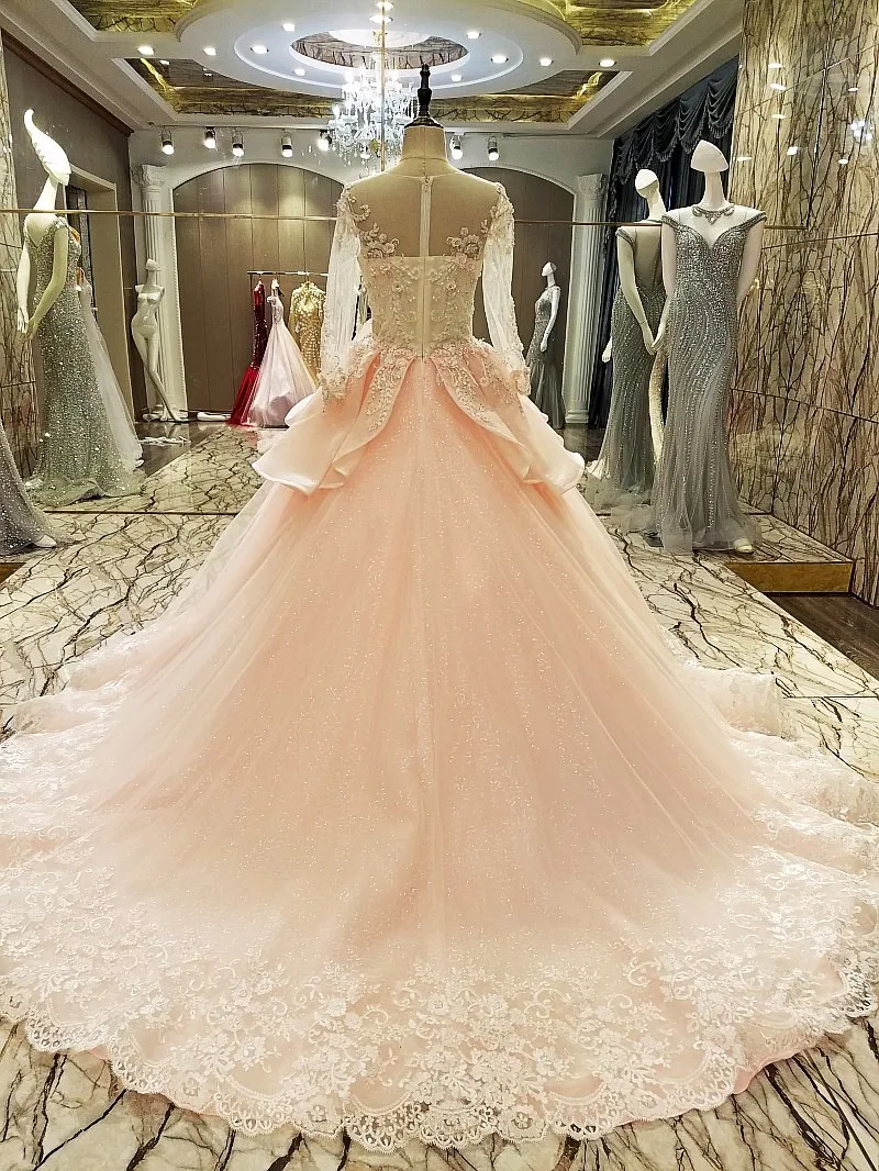 Vestido De Noiva новый дизайн 2017 новое пышное свадебное платье с длинными рукавами и