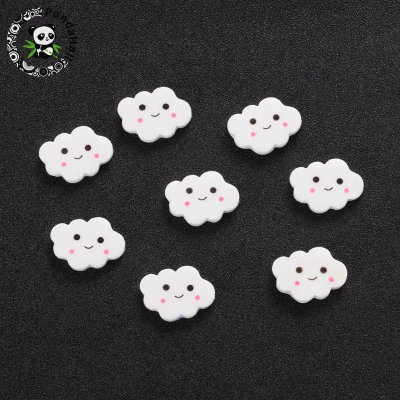 PandaHall 200 шт. 17x24x3 5 мм милые детские ювелирные изделия Смола облако подвески с