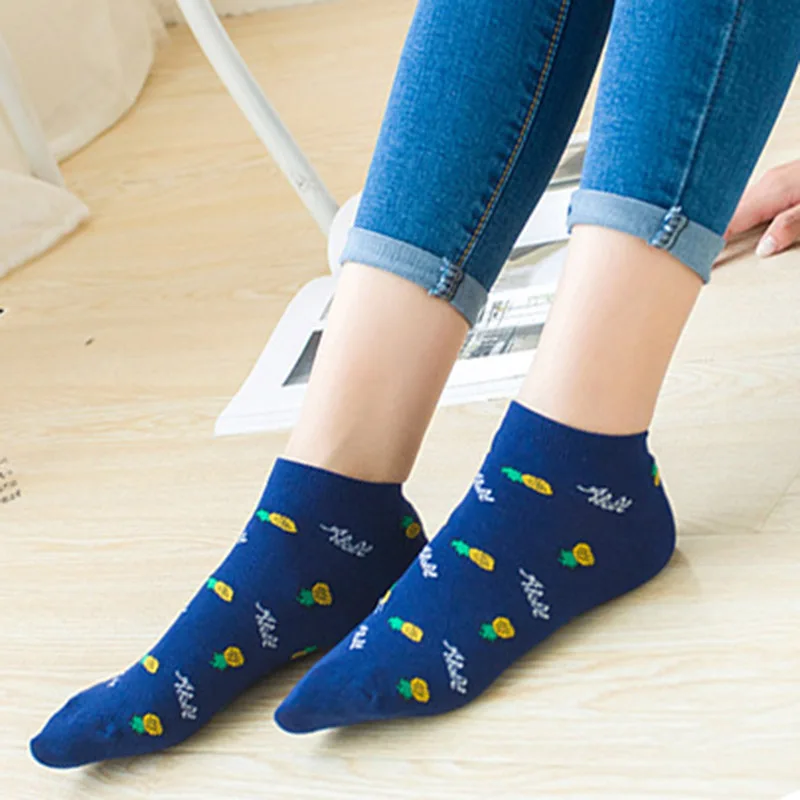 [EIOISAPRA] Новинка фруктовый Ананасовый Узор Япония носки в британском стиле