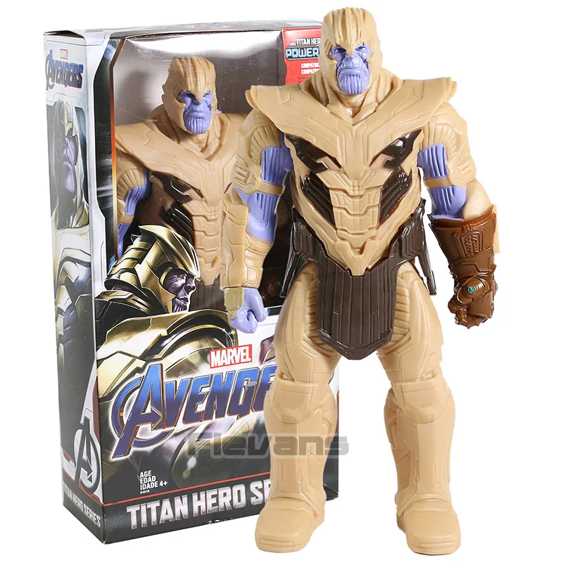 Thanos box Мстители Endgame Titan Hero power FX танос Халк Капитан Америка Marvel Железный человек Тор военная машина человек-муравей ПВХ фигурка игрушка - Цвет: Thanos box