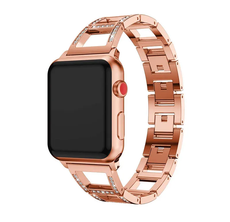 Сплав для Apple Watch Band 38 мм 40 мм ремешок Розовое золото для Apple Watch Band 42 мм 4 44 мм Beacelet для iWatch Series 4 3 2 1