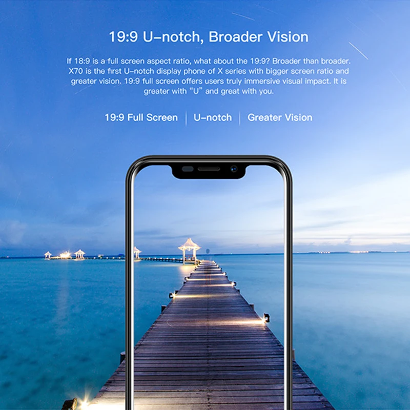 DOOGEE X70 3g смартфон 5 дюймов с зазубриной Android 8 1 распознавание лица отпечаток пальца