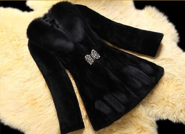 Женские Большие размеры 6xl модное пальто с мехом женские зимние куртки