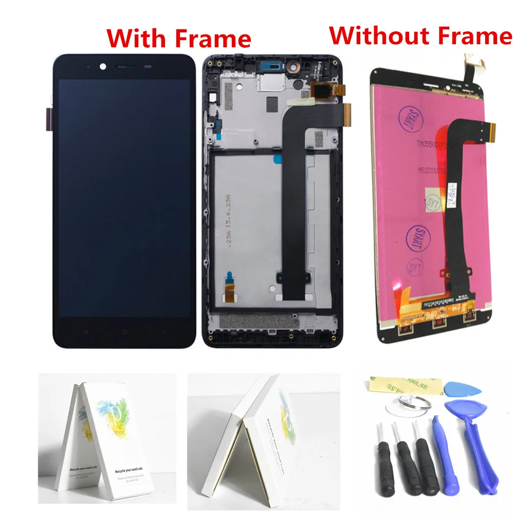 Черный цвет 5 ''ЖК дисплей для Xiaomi Redmi Note 2 ЖК сенсорный экран дигитайзер сборка