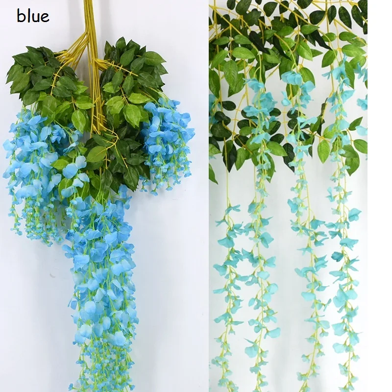 comprar 240 Pçs Upscale Simulação Flor Rattan Artificial Seda Wisteria Videira Para Decoração De Casamento Festa Em Casa Ornamento Frete Grátis