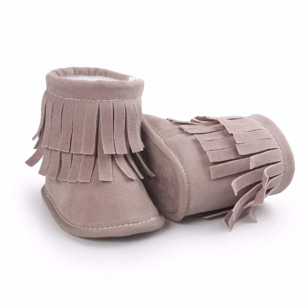 Зимние Детские теплые ботинки Обувь для маленьких девочек меховые на мягкой