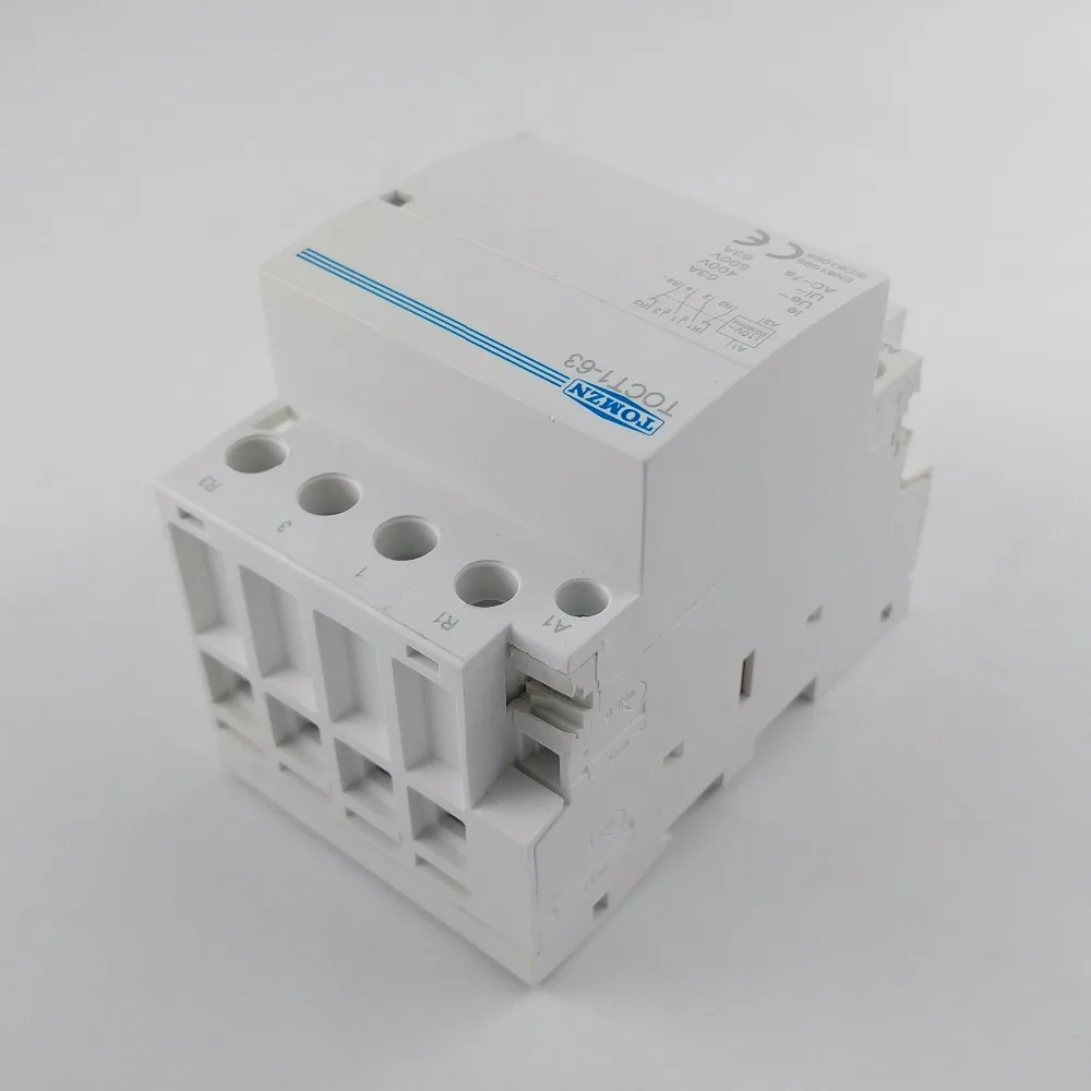 TOCT1 4P 63A 110V Катушка 400V~ 50/60HZ Din rail бытовой ac Контактор В соответствии с стандартом 4NO или 2NO 2NC контакторы