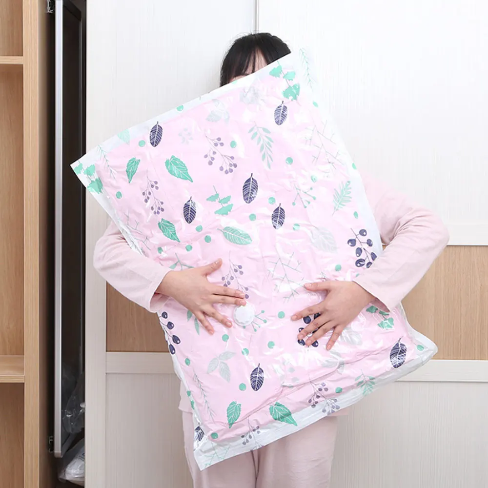 Eco-friendly Foldable Space Vacuum Dust-Proof Storage Bags Reusable Vacum Seal Bag Home bedroom Clothes Quilt Storage Bags