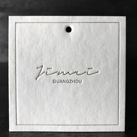 customize hang tag embossing printing clothing custom tags square 6 4x6 4cm high upscale label swing tags garment label
