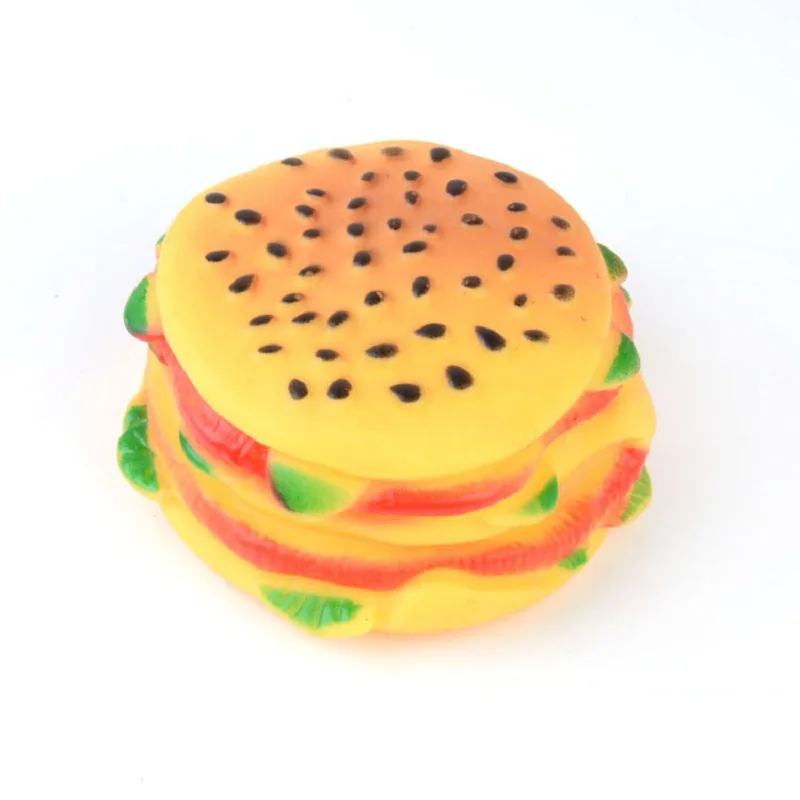 Домашняя собака искусственный гамбургер горячая пищащая жевательная игрушка