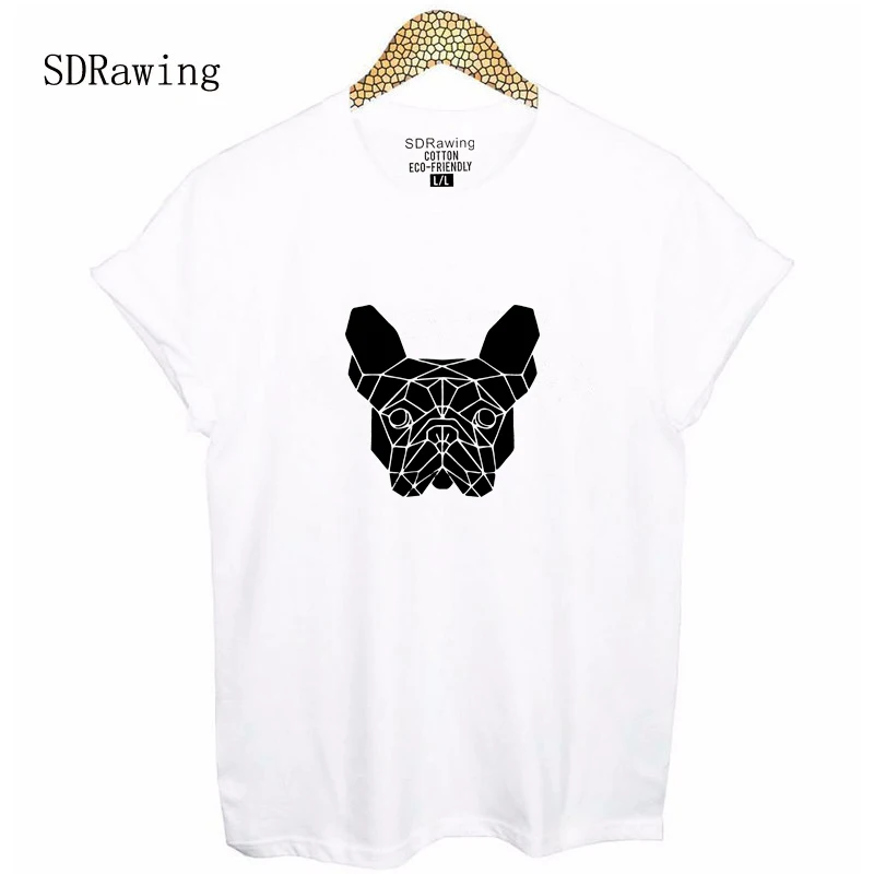 Футболка с рисунком мопса женская футболка изображением животного подарок для